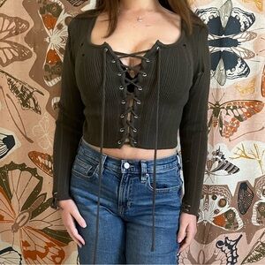 Medium distressed long sleeve